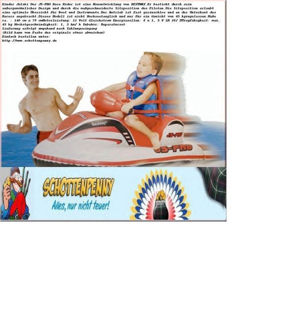 Jet Boot mit Elektromotor für Kinder/ Urlaubsspass für alle Kids günstig kauf - Rest Sonderposten - Essen