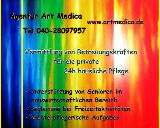 Agentur Art Medica & Betreuungskraftvermittlung -Pflegekräfte Haushaltshilfen au - Agentur - Hamburg