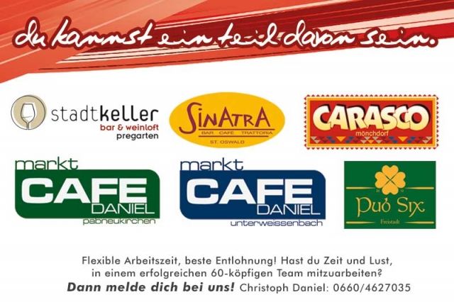 Barpersonal gesucht ! - Arbeitsvermittlung - unterweissenbach