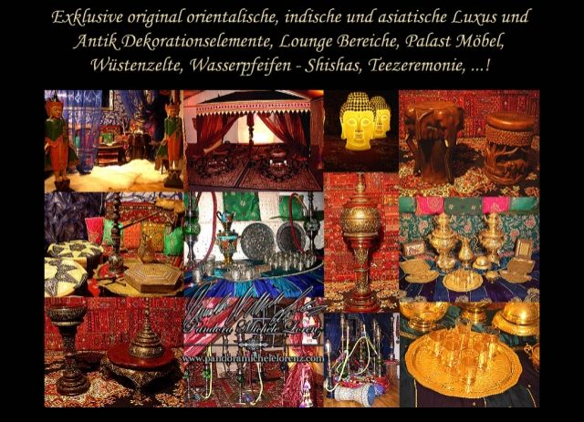 EVENT Dekorationen, kostbare Palast Möbel, Wüstenzelte, Wasserpfeifen, Orient - Partyservice - Oldisleben - Ortsteil Sachsenburg in Thüringen