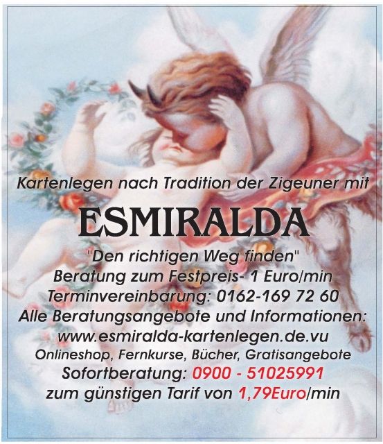 Kartenlegen mit Esmiralda der Zigeunerin - Esoterik Pendel Horoskop - NRW