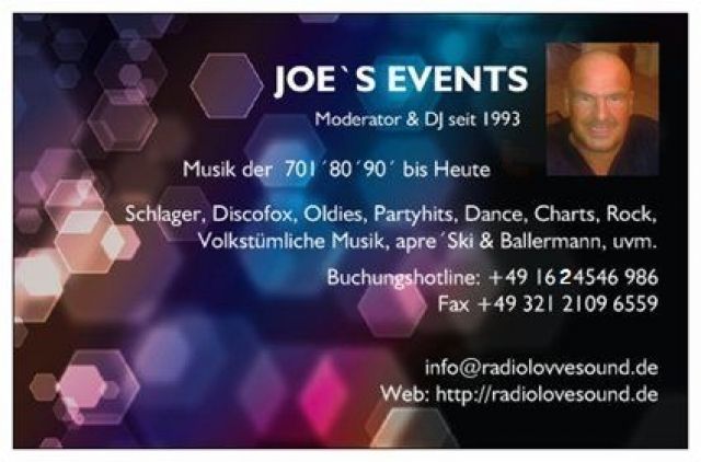 JOE`S EVENTS Feiern & Party´s aller Art zu fairen Preisen - Partyservice - Aachen plus 100km