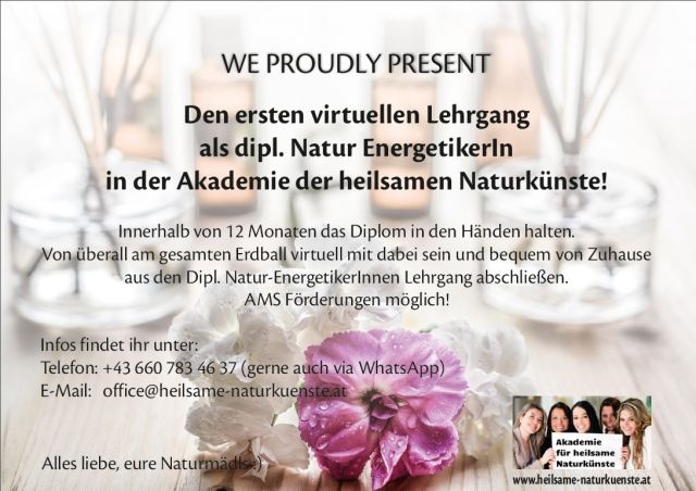 Virtueller Lehrgang als dipl. Natur EnergetikerIn - Esoterik Pendel Horoskop - 80636 