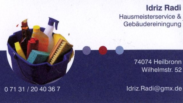 Idriz Radi Hausmeister Service & Gebäudereinigung - Reinigung Fensterputzen - Heilbronn