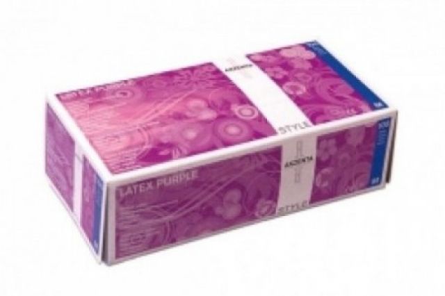 STYLE Latex Handschuh purple lila violet 100 Stueck - Direktvertrieb - Bamberg