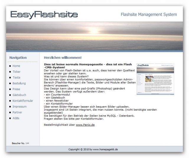 Fix und fertige Flash-Homepage in 10 versch. Designs - Webdesign - Langenbruck