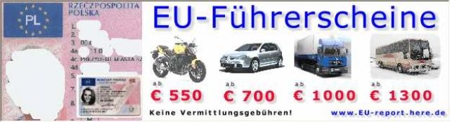 EU-Führerscheine ab 550 Euro - Fuehrerschein - Bundesweit
